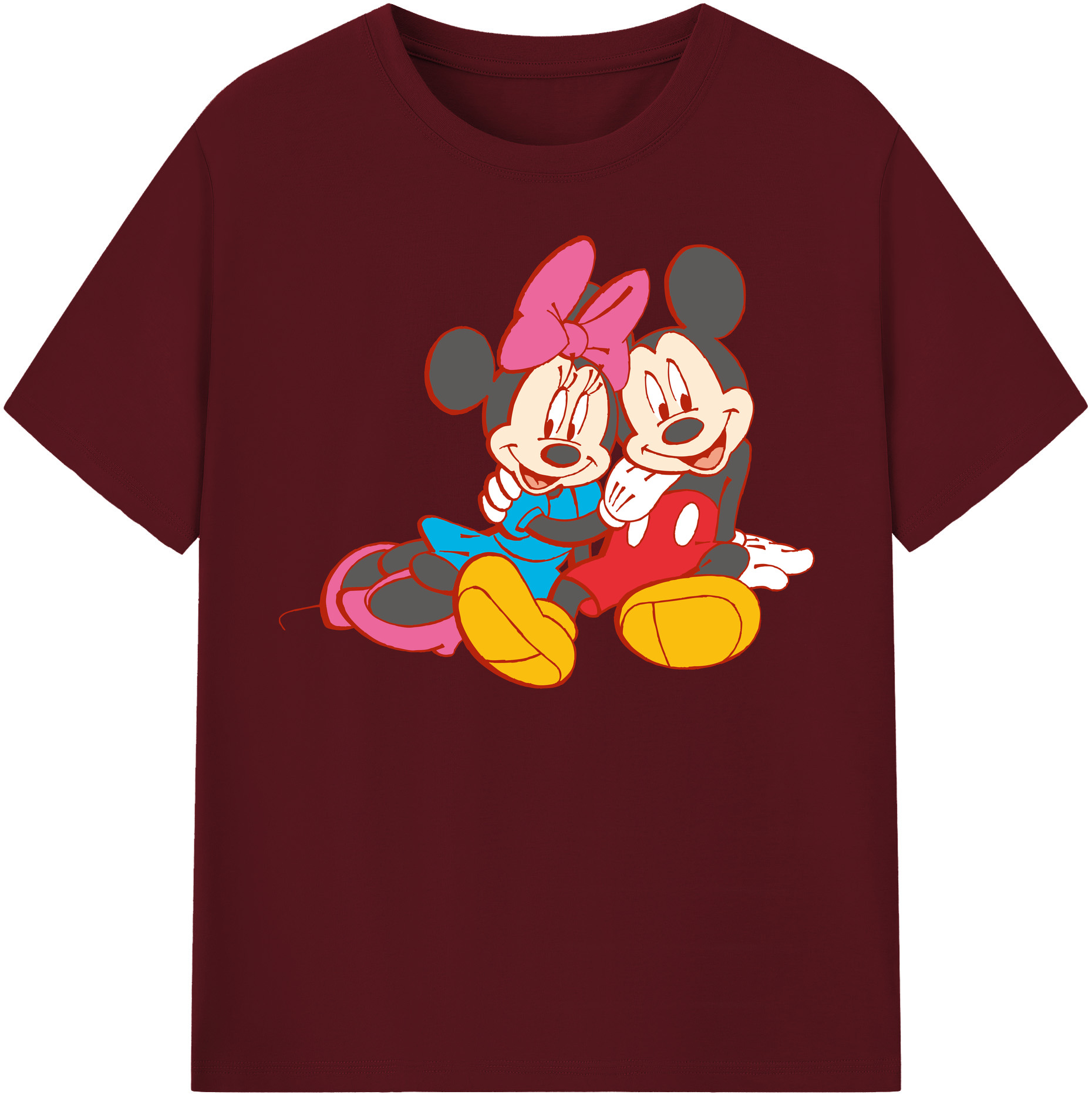 （画像用） ミッキーマウス Mickey Mouse 綿100％半袖Tシャツ（フロントプリント）